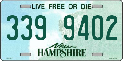 NH license plate 3399402