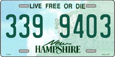 NH license plate 3399403