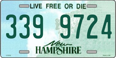 NH license plate 3399724