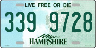 NH license plate 3399728