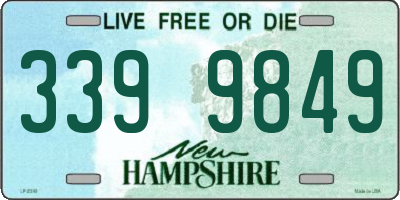 NH license plate 3399849