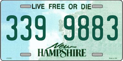 NH license plate 3399883