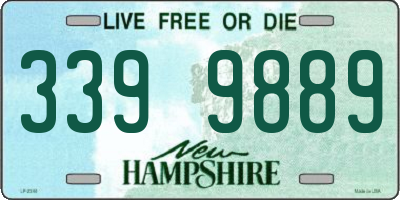 NH license plate 3399889