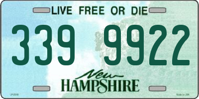 NH license plate 3399922