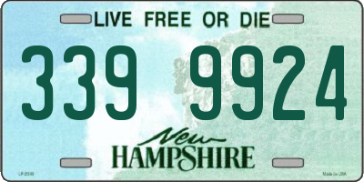 NH license plate 3399924