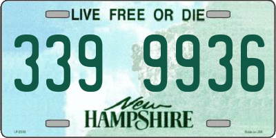 NH license plate 3399936