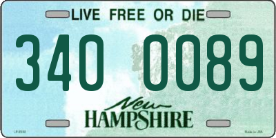 NH license plate 3400089