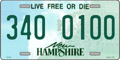 NH license plate 3400100