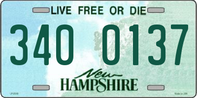 NH license plate 3400137