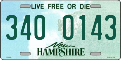 NH license plate 3400143