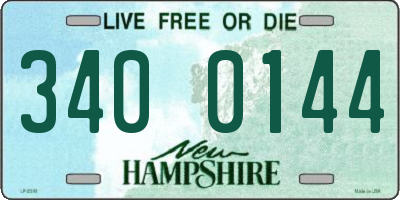 NH license plate 3400144