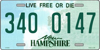 NH license plate 3400147