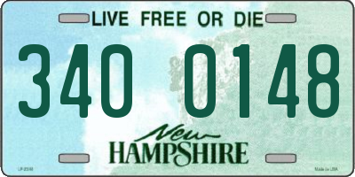 NH license plate 3400148