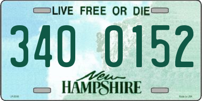 NH license plate 3400152