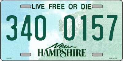 NH license plate 3400157