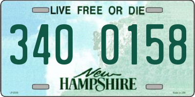 NH license plate 3400158