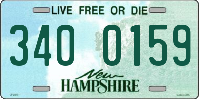 NH license plate 3400159