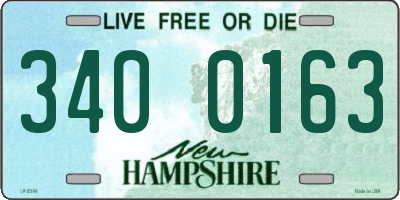 NH license plate 3400163