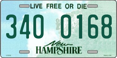 NH license plate 3400168