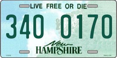 NH license plate 3400170