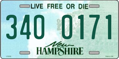 NH license plate 3400171