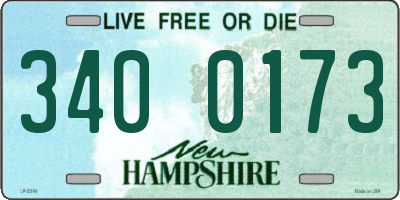 NH license plate 3400173