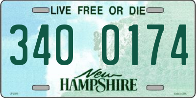 NH license plate 3400174