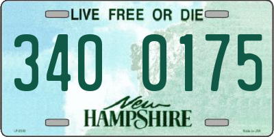 NH license plate 3400175