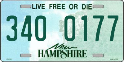 NH license plate 3400177
