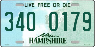 NH license plate 3400179