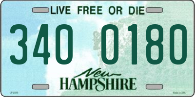 NH license plate 3400180