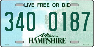 NH license plate 3400187