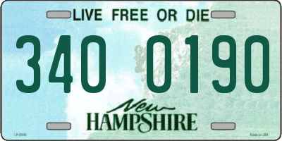 NH license plate 3400190