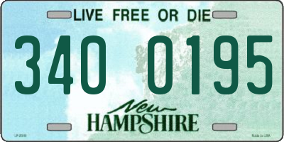 NH license plate 3400195
