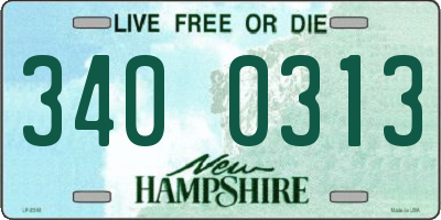NH license plate 3400313