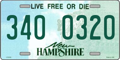 NH license plate 3400320