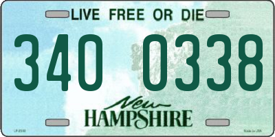 NH license plate 3400338