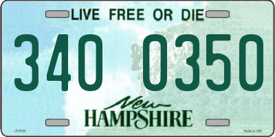 NH license plate 3400350