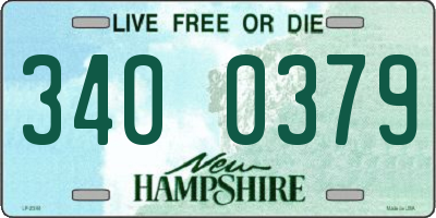 NH license plate 3400379