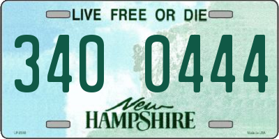 NH license plate 3400444