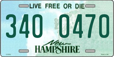NH license plate 3400470
