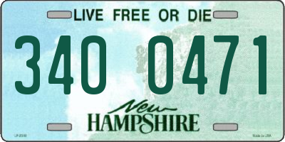 NH license plate 3400471