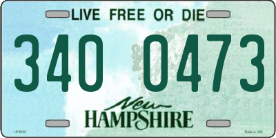 NH license plate 3400473