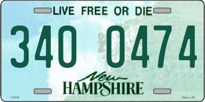 NH license plate 3400474