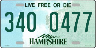 NH license plate 3400477