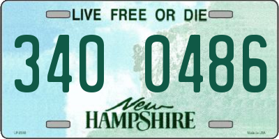 NH license plate 3400486