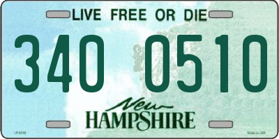 NH license plate 3400510