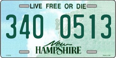 NH license plate 3400513