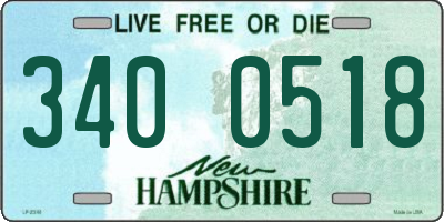 NH license plate 3400518