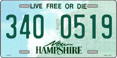 NH license plate 3400519